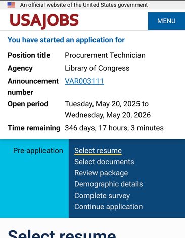 Prepare your government job application